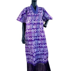 African batik Purple dress